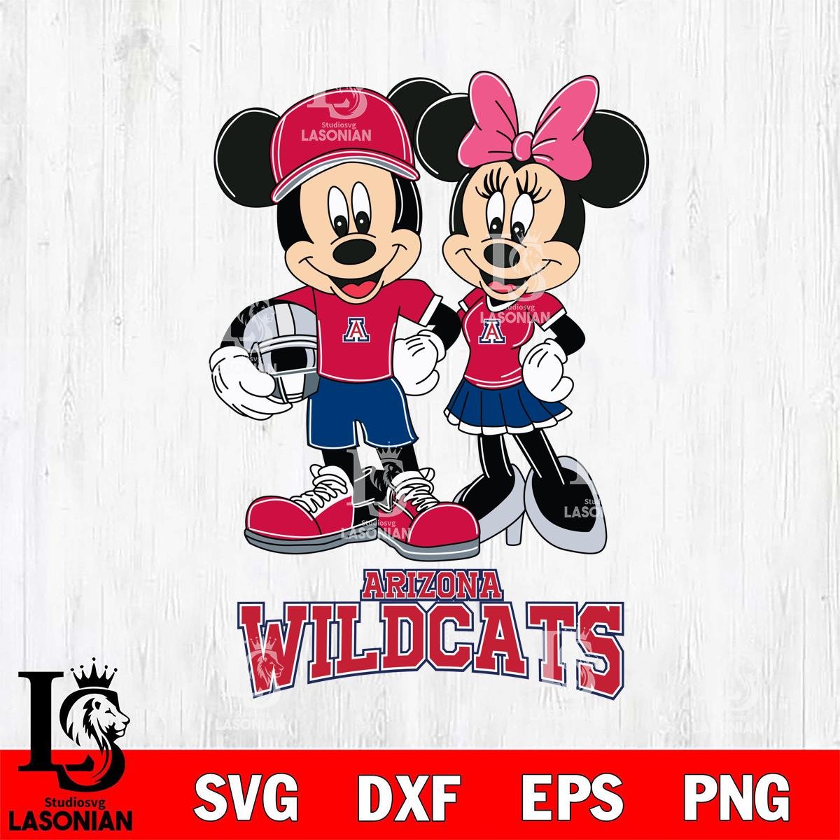 Arizona Wildcats Mickey Minnie Mouse Helmet – lasoniansvg