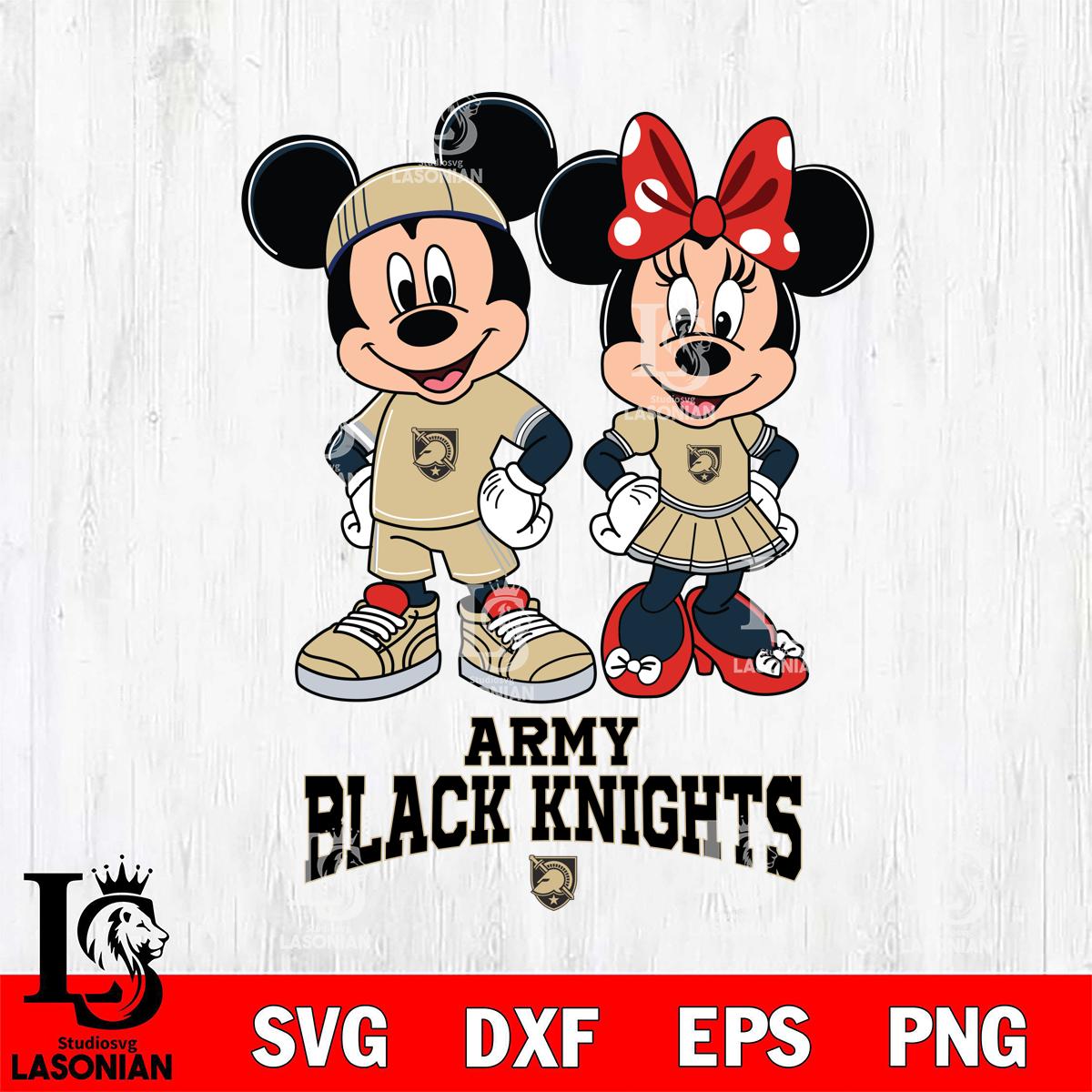 Army Black Knights Mickey And Minnie Rugby – lasoniansvg