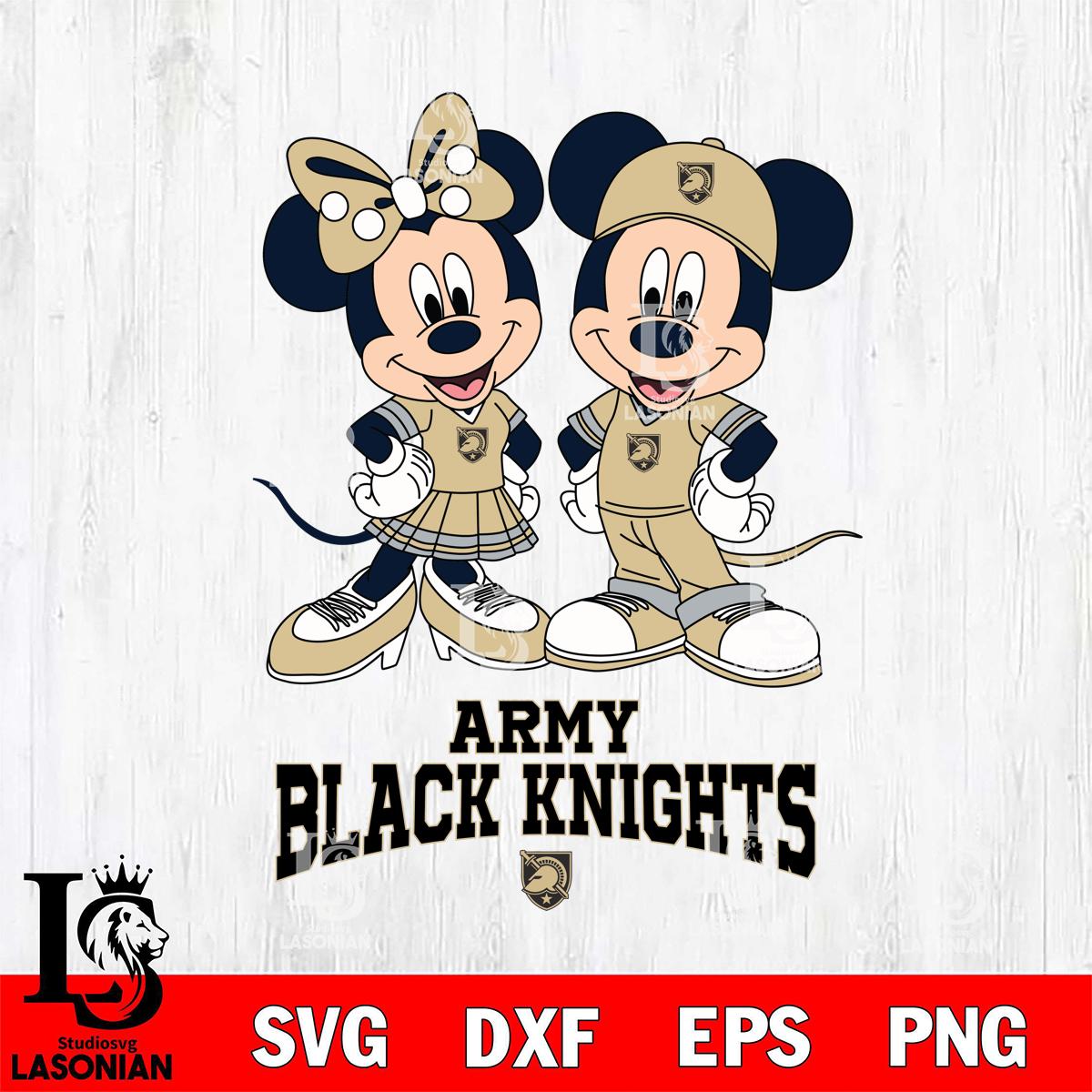 Army Black Knights Mickey Minnie Mouse rugby ball – lasoniansvg