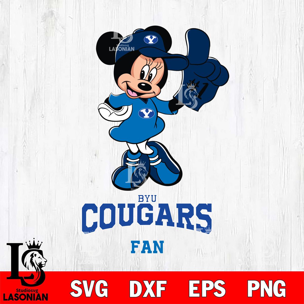 BYU Cougars #1 Fan Minnie Mouse – lasoniansvg