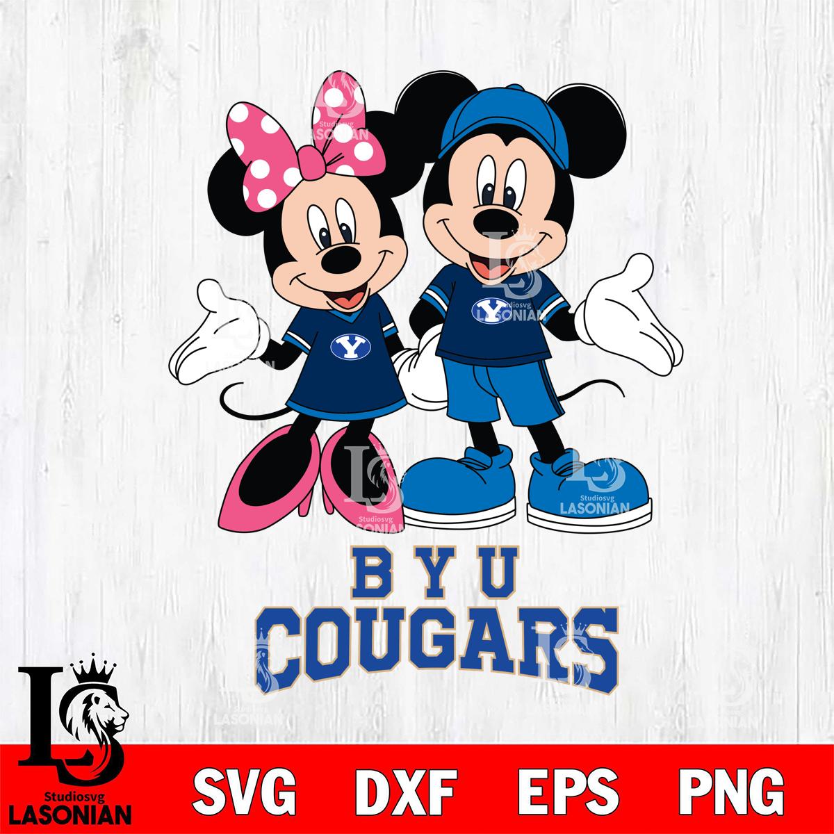BYU Cougars Mickey Minnie Mouse Sport – lasoniansvg