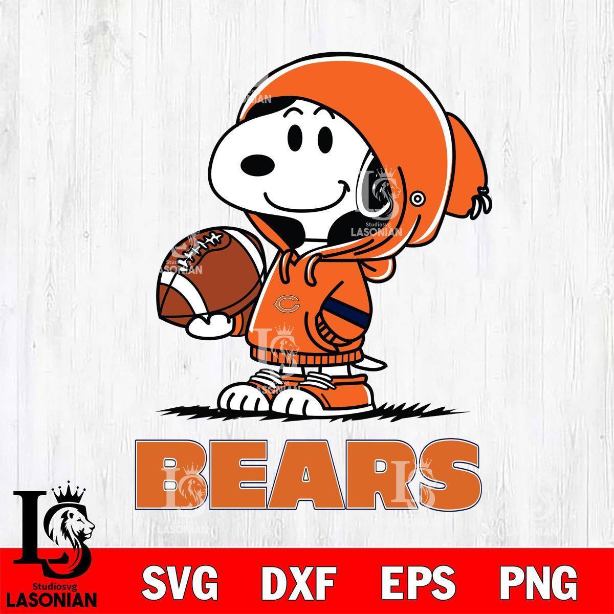 Chicago Bears Snoopy Football – lasoniansvg