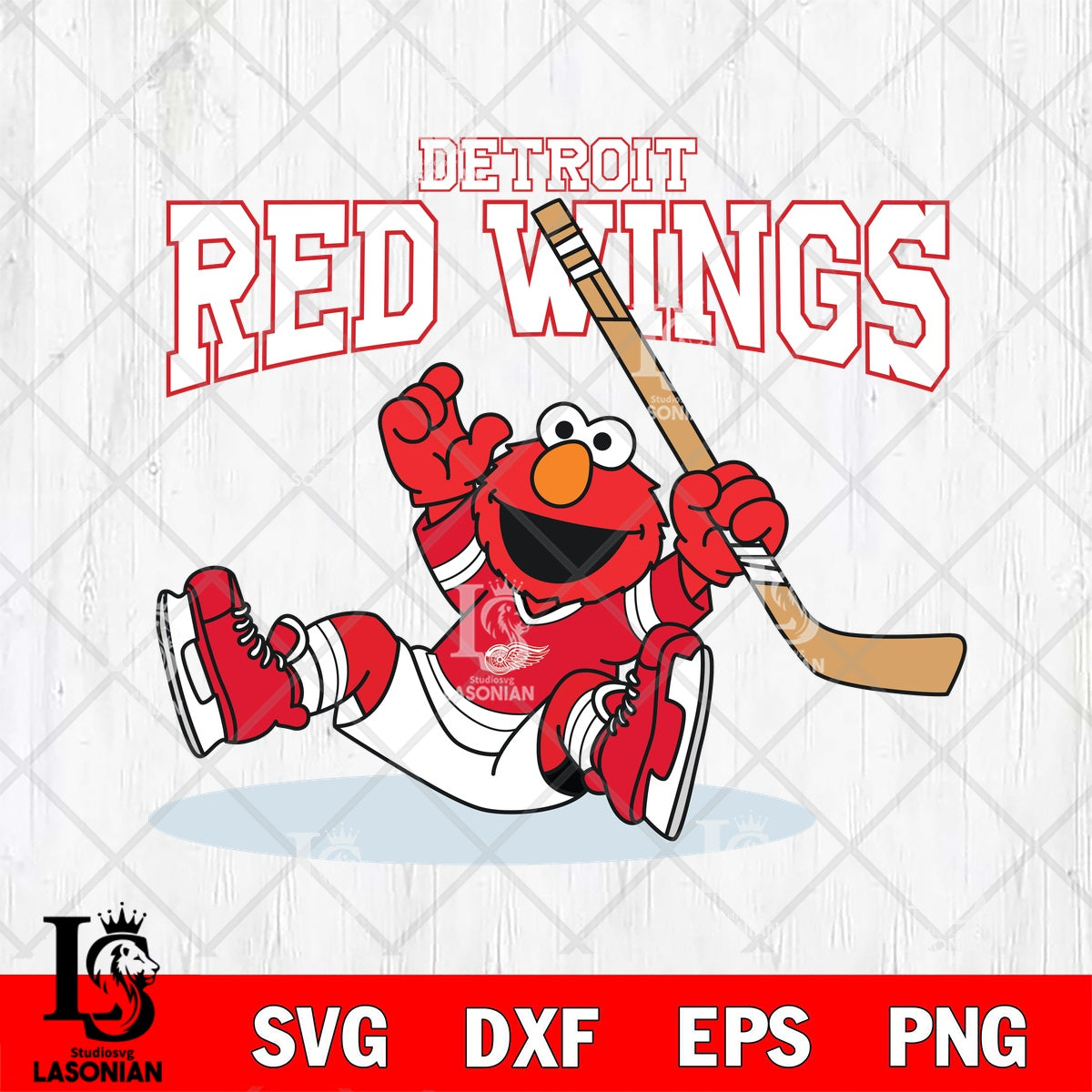 Detroit Red Wings Elmo Never Gives Up File cut ,NHL Criucut , Digital ...