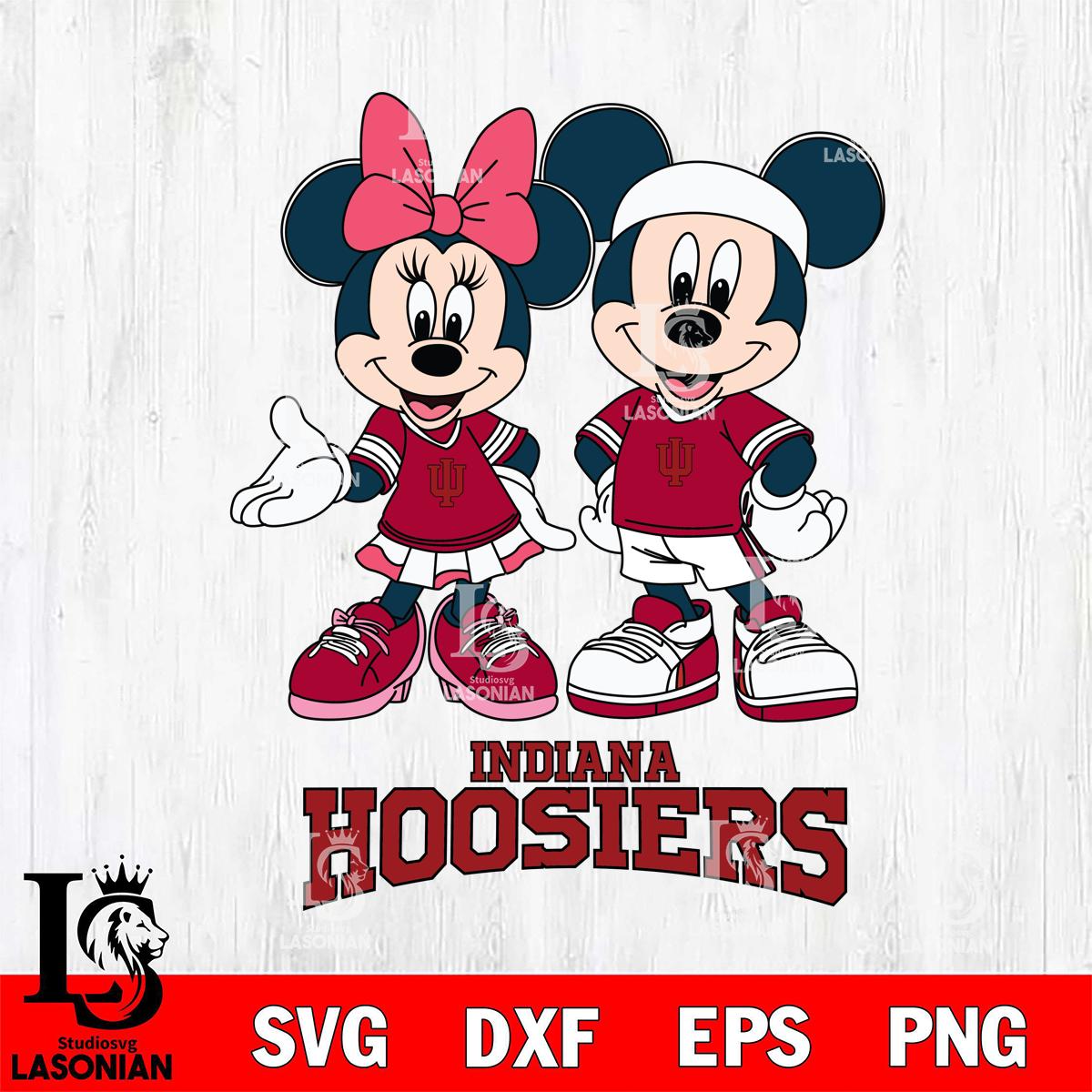 Indiana Hoosiers Mickey And Minnie Football – lasoniansvg