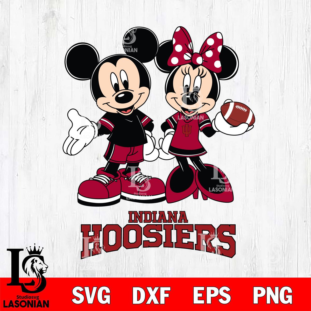Indiana Hoosiers Mickey Minnie Football – lasoniansvg