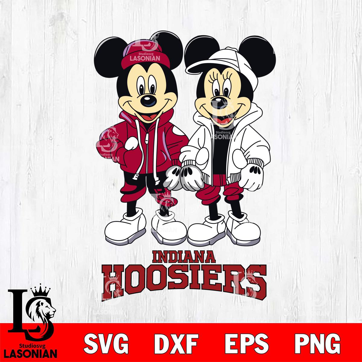 Indiana Hoosiers Mickey Minnie Mouse Football – lasoniansvg