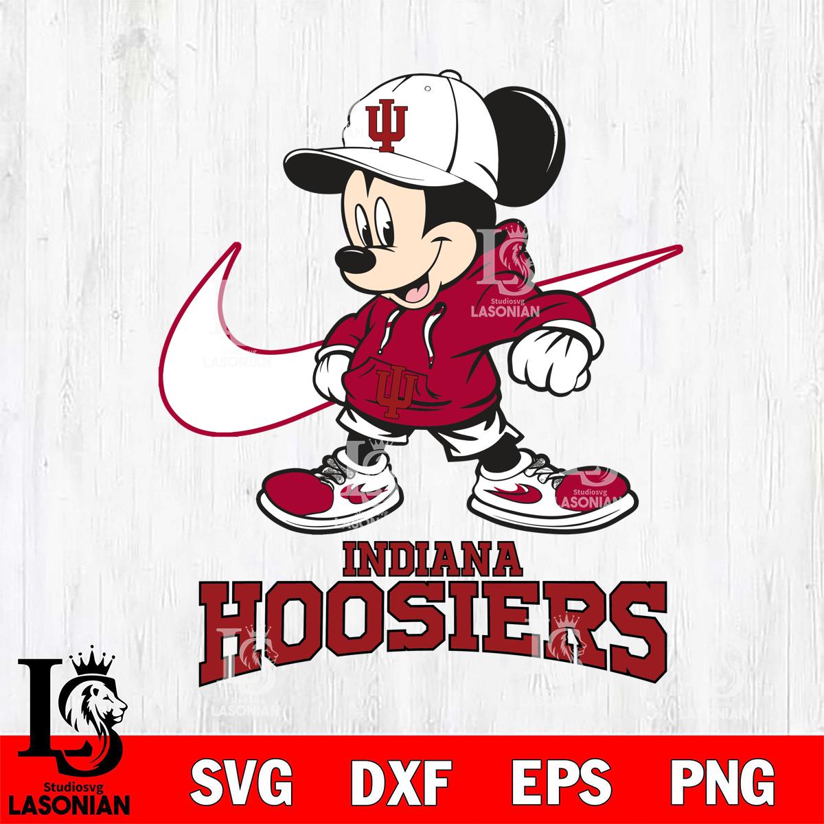 Indiana Hoosiers Mickey Mouse NIKE – lasoniansvg
