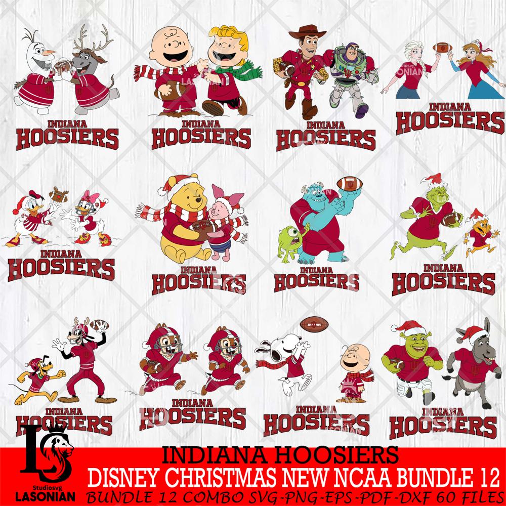 Indiana Hoosiers Disney Christmas New NCAA Bundle 12 – lasoniansvg