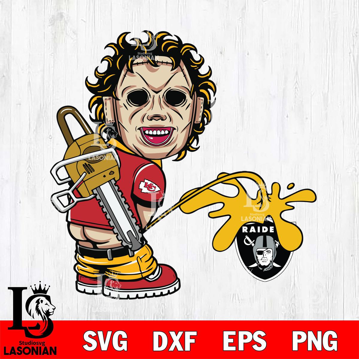 Kansas City Chiefs Leatherface Piss On Las Vegas Raiders – lasoniansvg