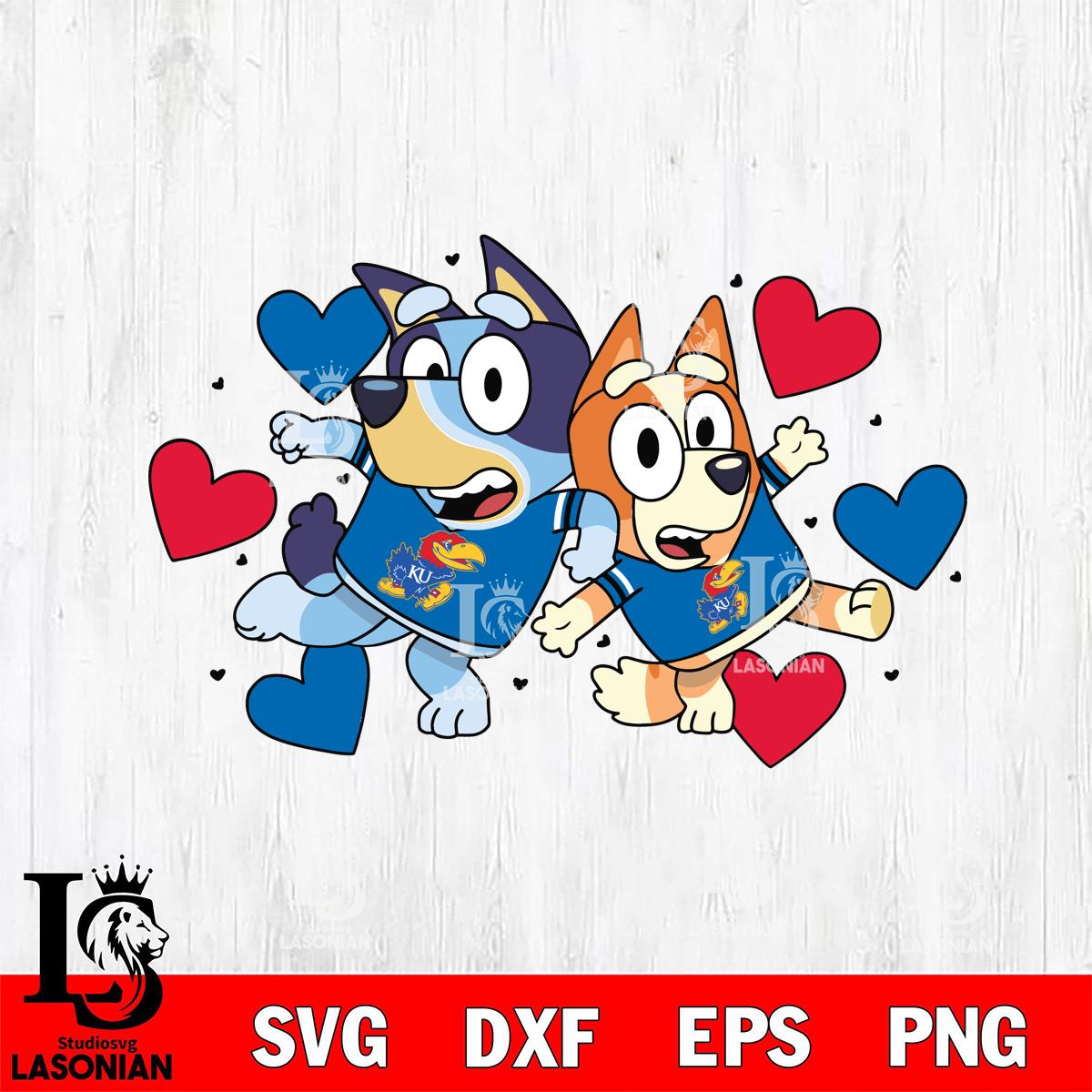 Kansas Jayhawks Bluey heart – lasoniansvg
