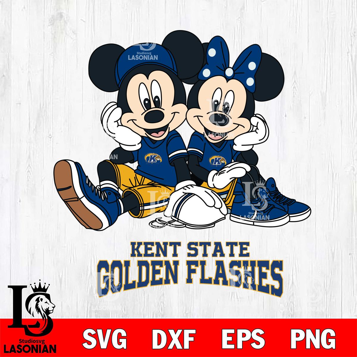 Kent State Golden Flashes Mickey Minnie Mouse Football Sit – lasoniansvg
