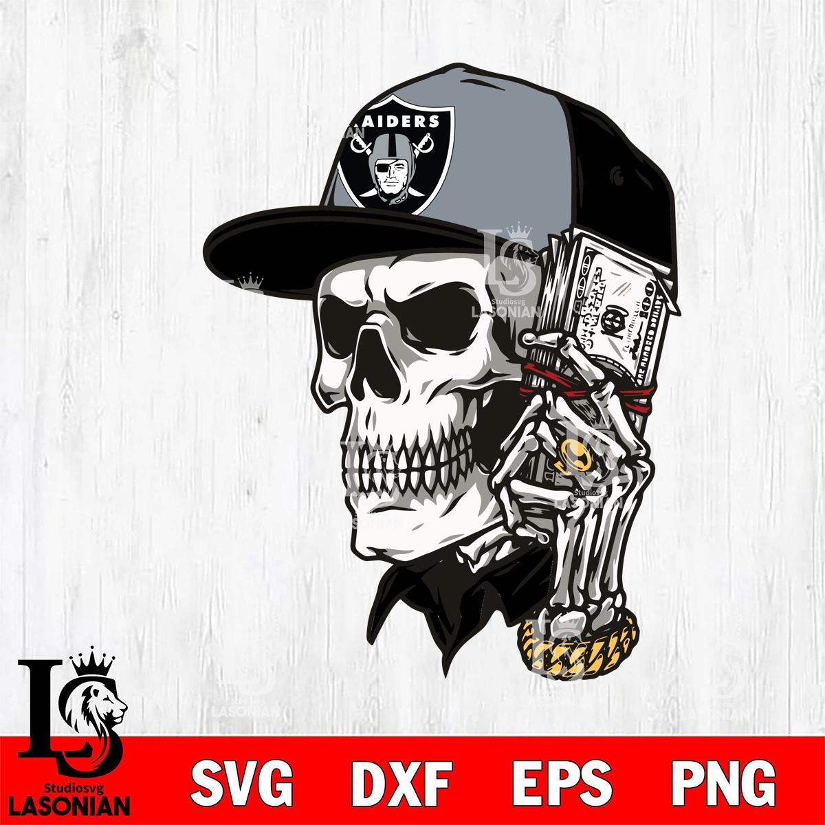 Las Vegas Raiders Badass Man Skull SVG – lasoniansvg, image size:1200x1200