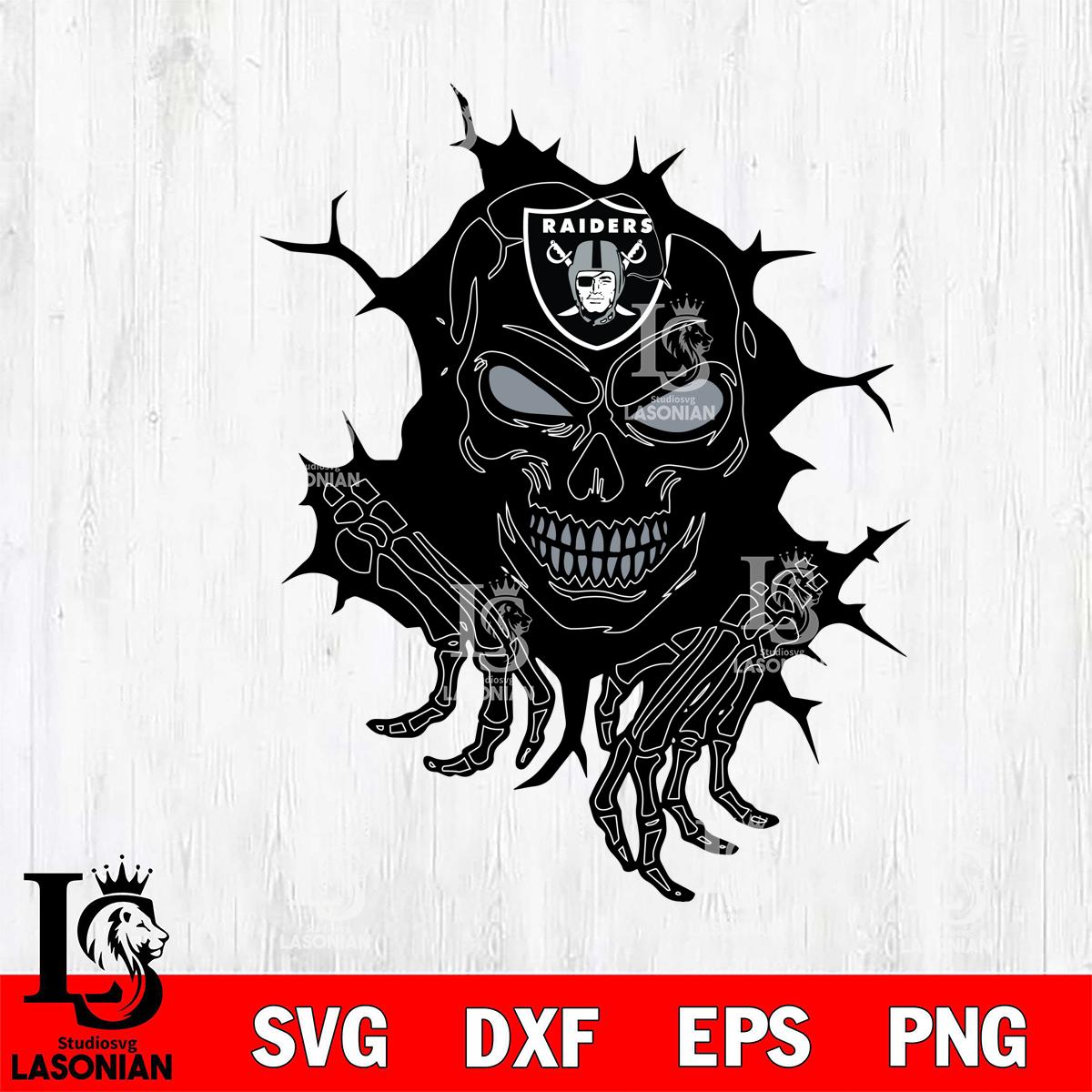 Las Vegas Raiders Ferocious Skull SVG – lasoniansvg, image size:1200x1200