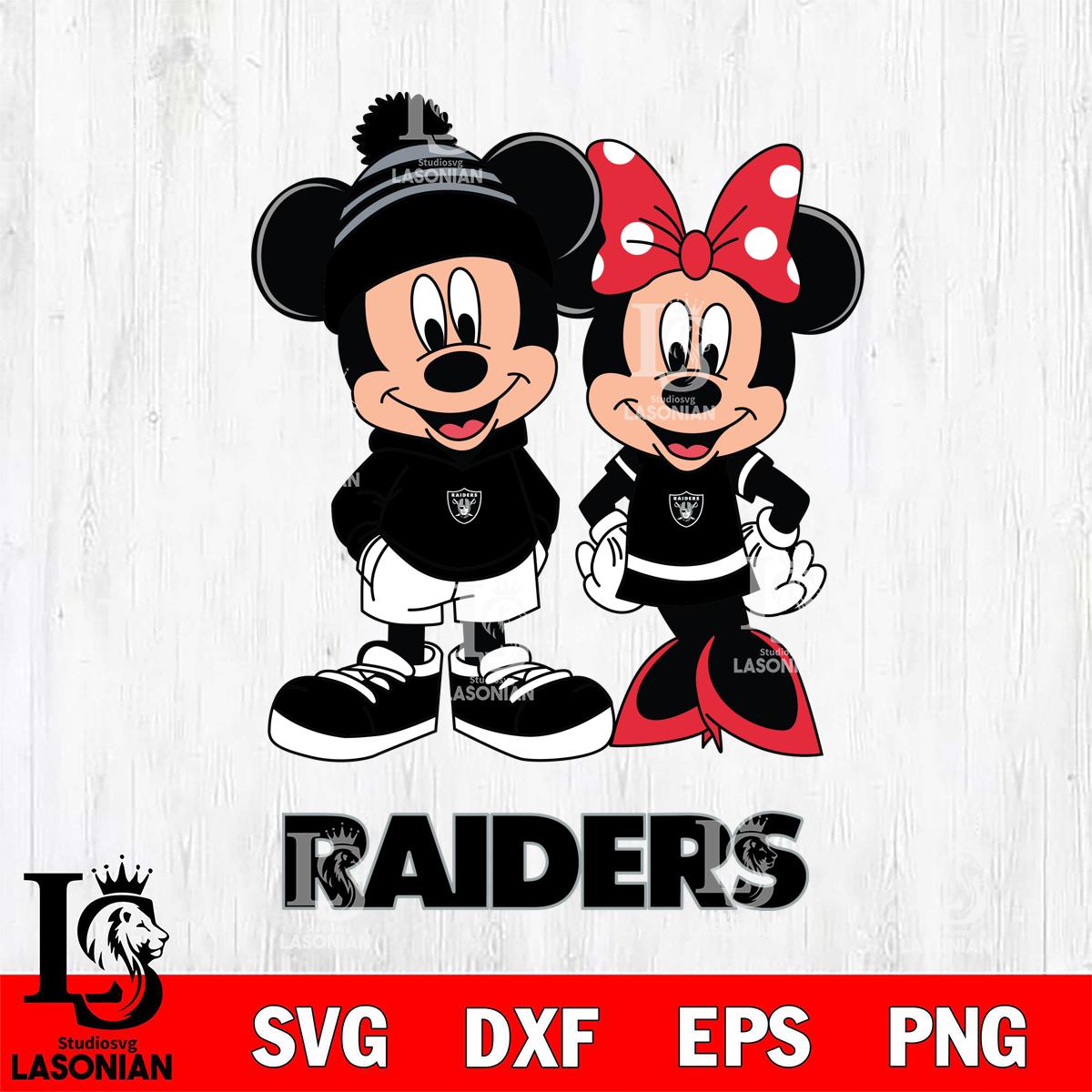 Las Vegas Raiders Mickey Minnie Mouse Cute Football – lasoniansvg