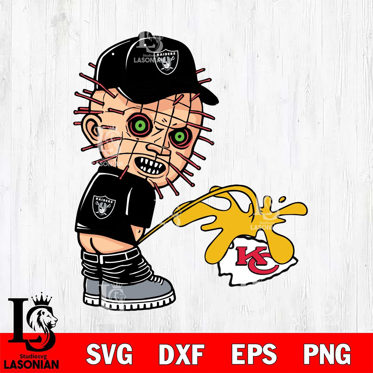 Las Vegas Raiders Pinhead Piss On Kansas City Chiefs – lasoniansvg