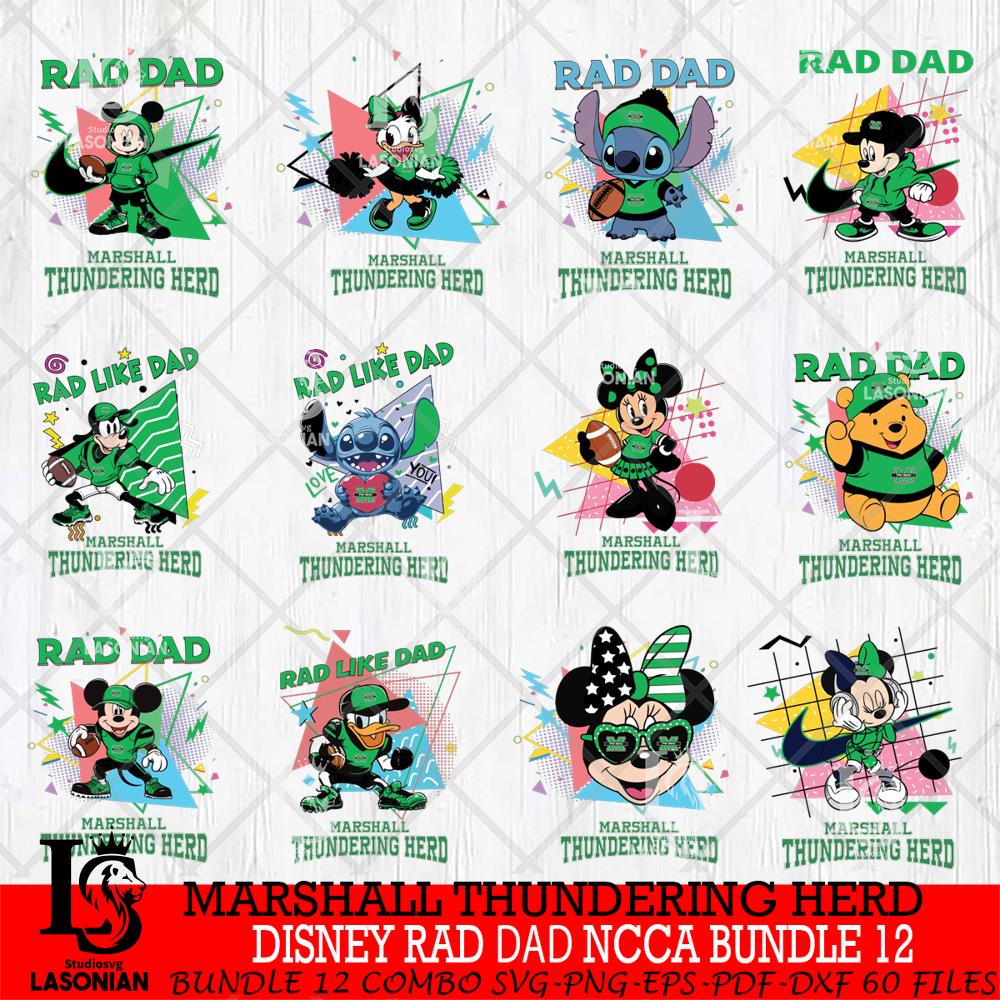 Marshall Thundering Herd Disney Rad Dad NCAA Bundle 12 – lasoniansvg