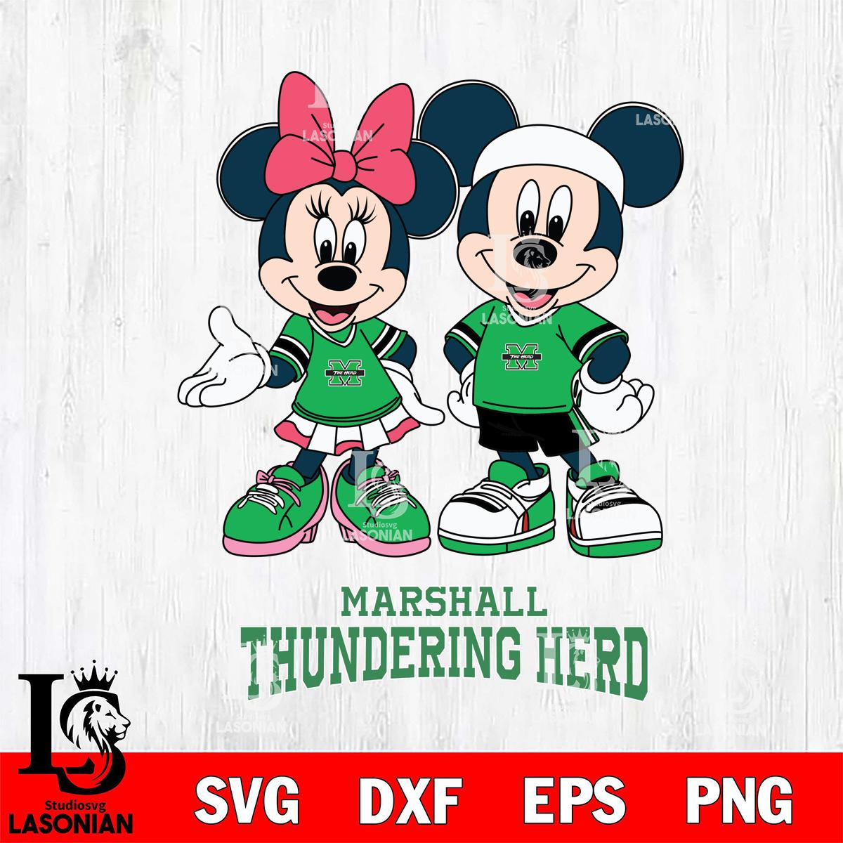 Marshall Thundering Herd Mickey And Minnie Football – lasoniansvg