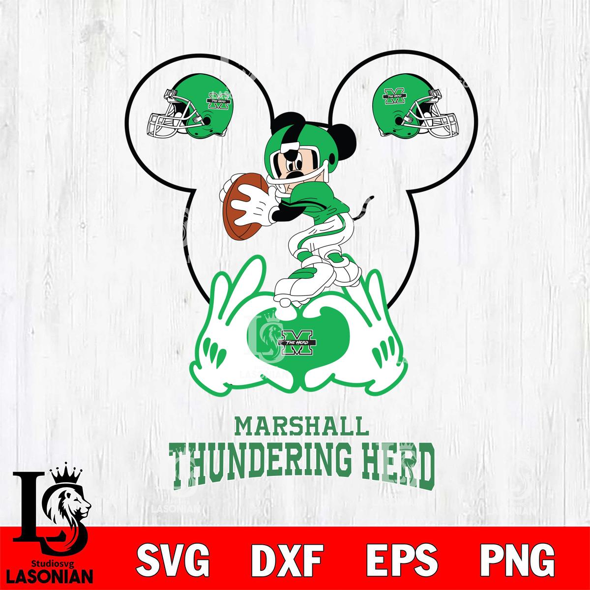 Marshall Thundering Herd Mickey Heart Rugby – lasoniansvg