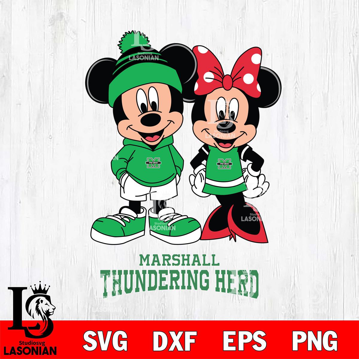 Marshall Thundering Herd Mickey Minnie Mouse Cute Football – lasoniansvg