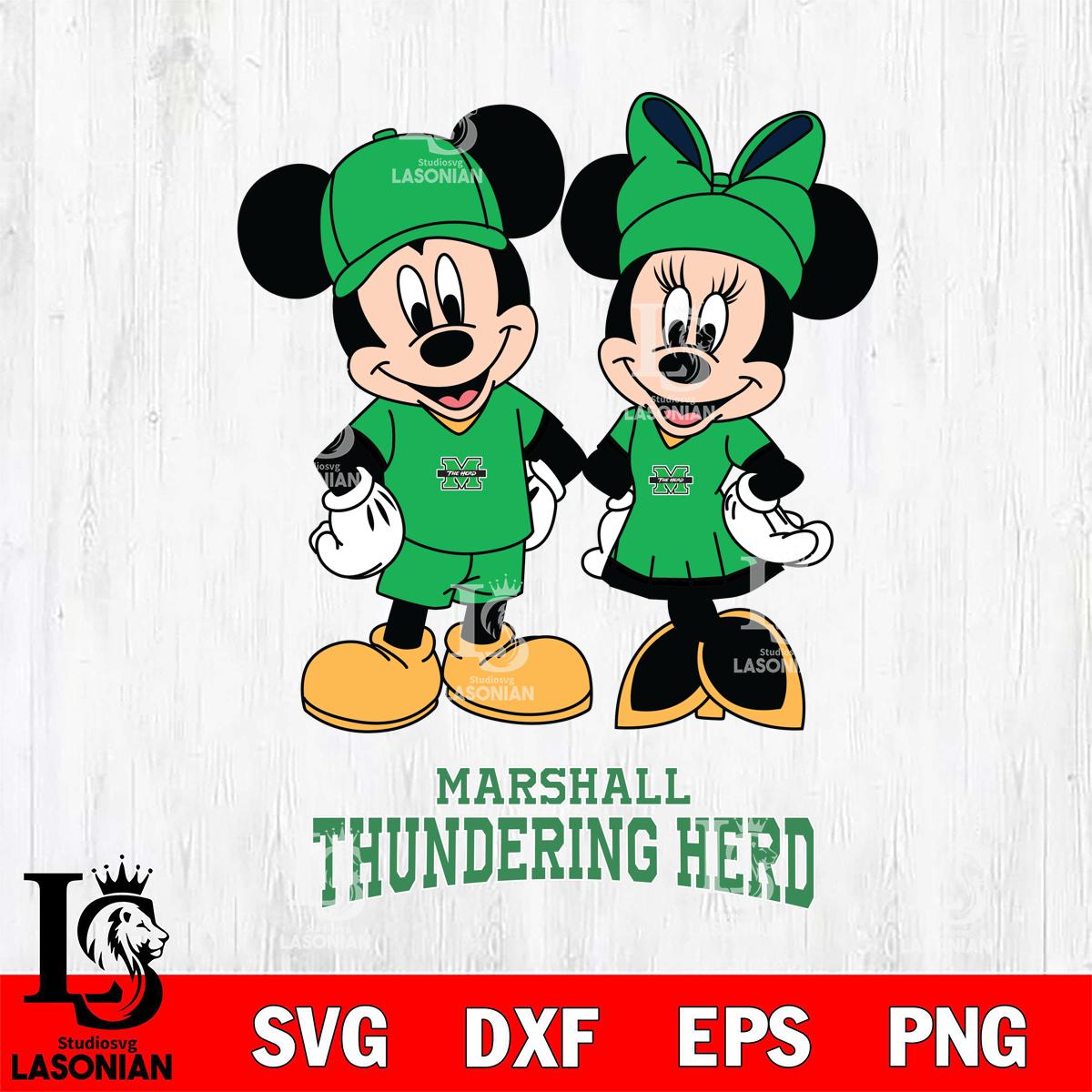 Marshall Thundering Herd Mickey Minnie Rugby – lasoniansvg