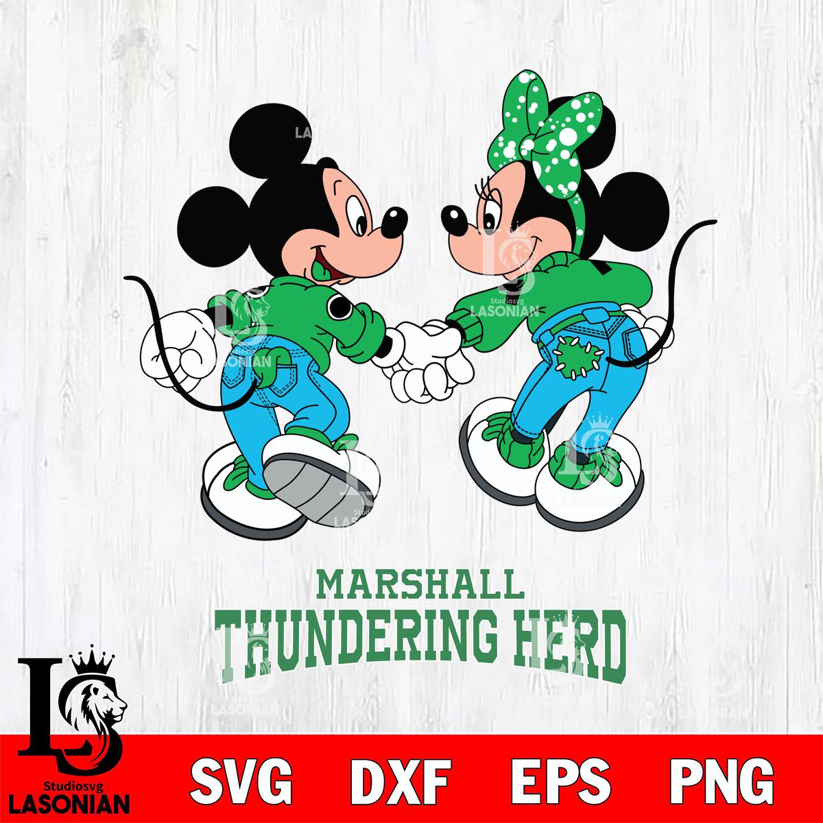 Marshall Thundering Herd Mickey Minnie Valentine Rugby – lasoniansvg
