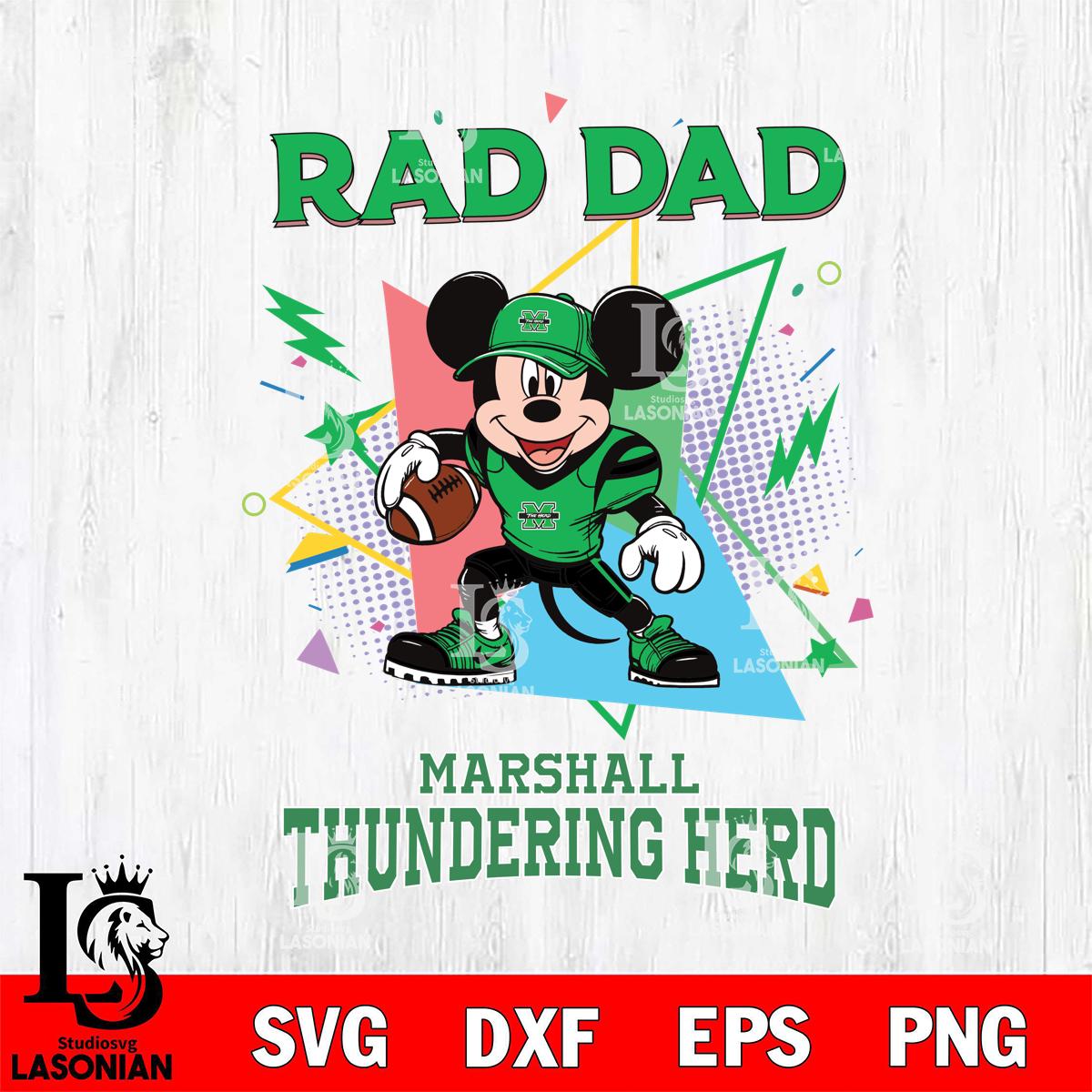 Marshall Thundering Herd Mickey Mouse Sport Rad Dad – lasoniansvg
