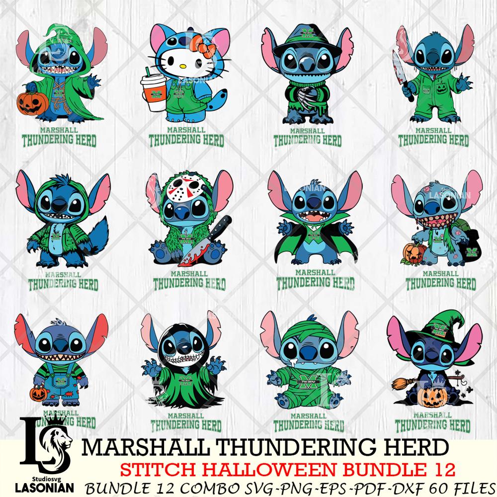 Marshall Thundering Herd Stitch Horror Bundle 12 SVG – lasoniansvg
