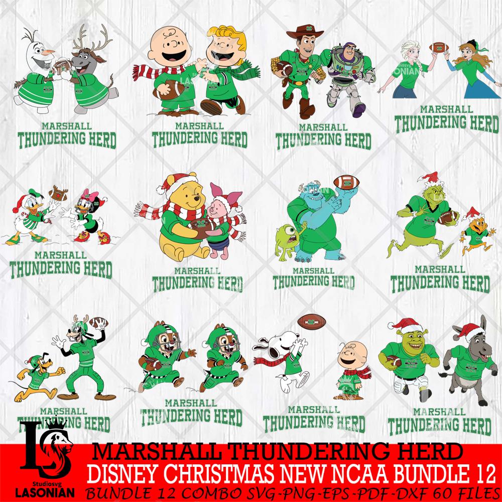 Marshall Thundering Herd Disney Christmas New NCAA Bundle 12 – lasoniansvg