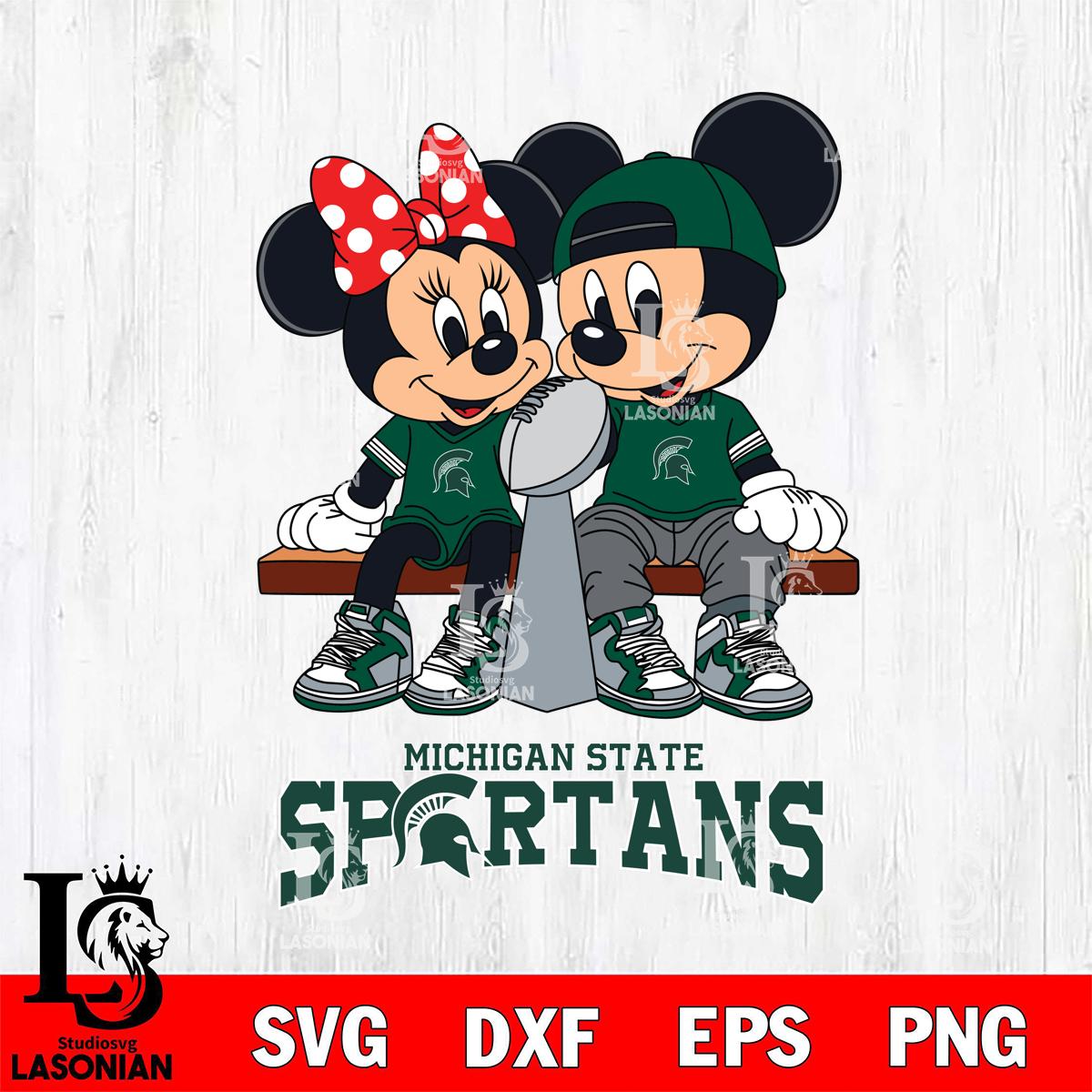 Michigan State Spartans Mickey And Minnie Football Champions – lasoniansvg