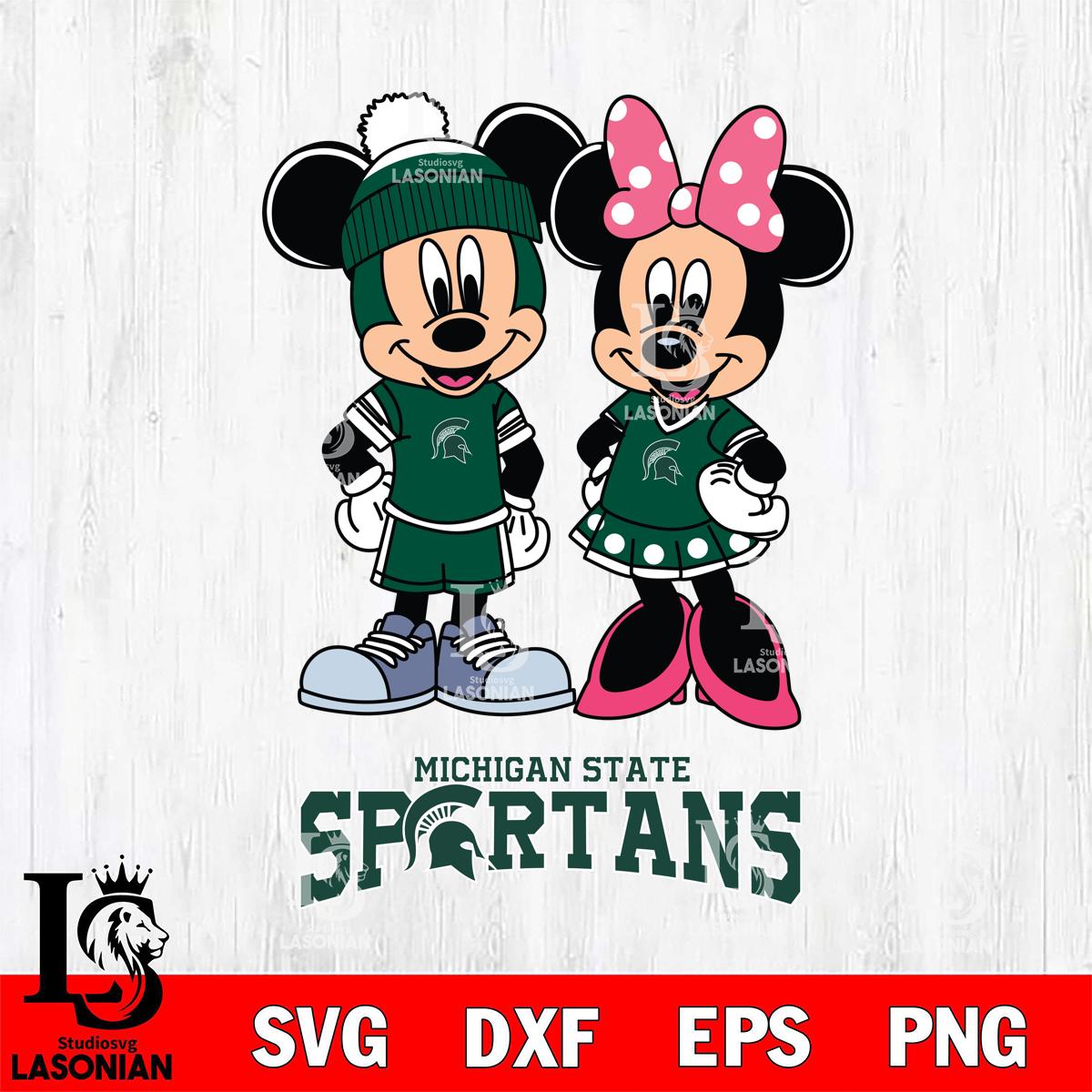 Michigan State Spartans Mickey Minnie Mouse Pink – lasoniansvg