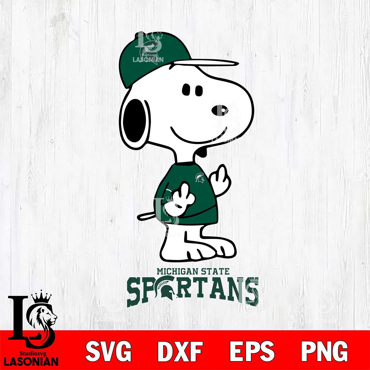 Michigan State Spartans Snoopy Sport 8 – lasoniansvg