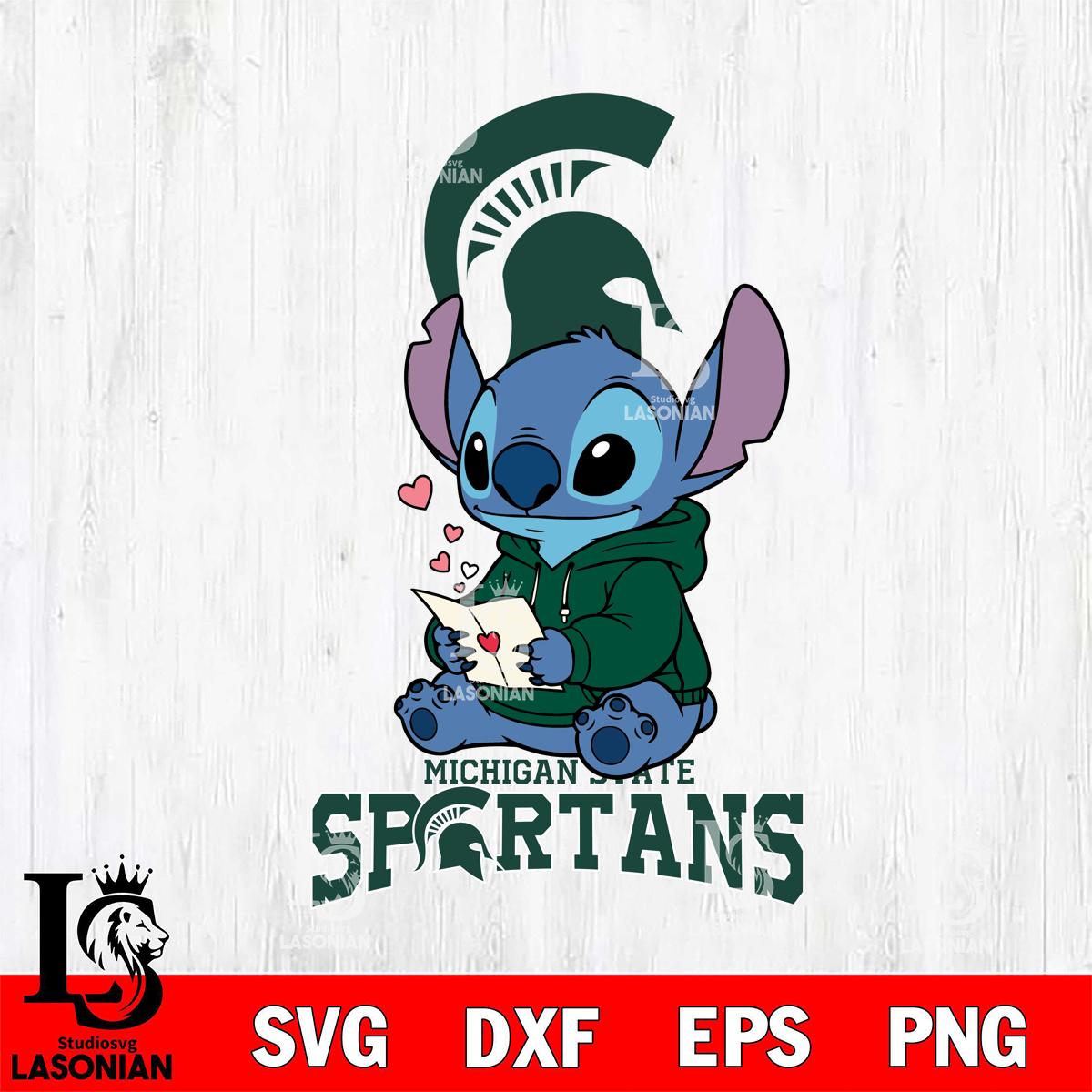 Michigan State Spartans Stitch Read Digital Download, NCAA SVG DXF EPS ...