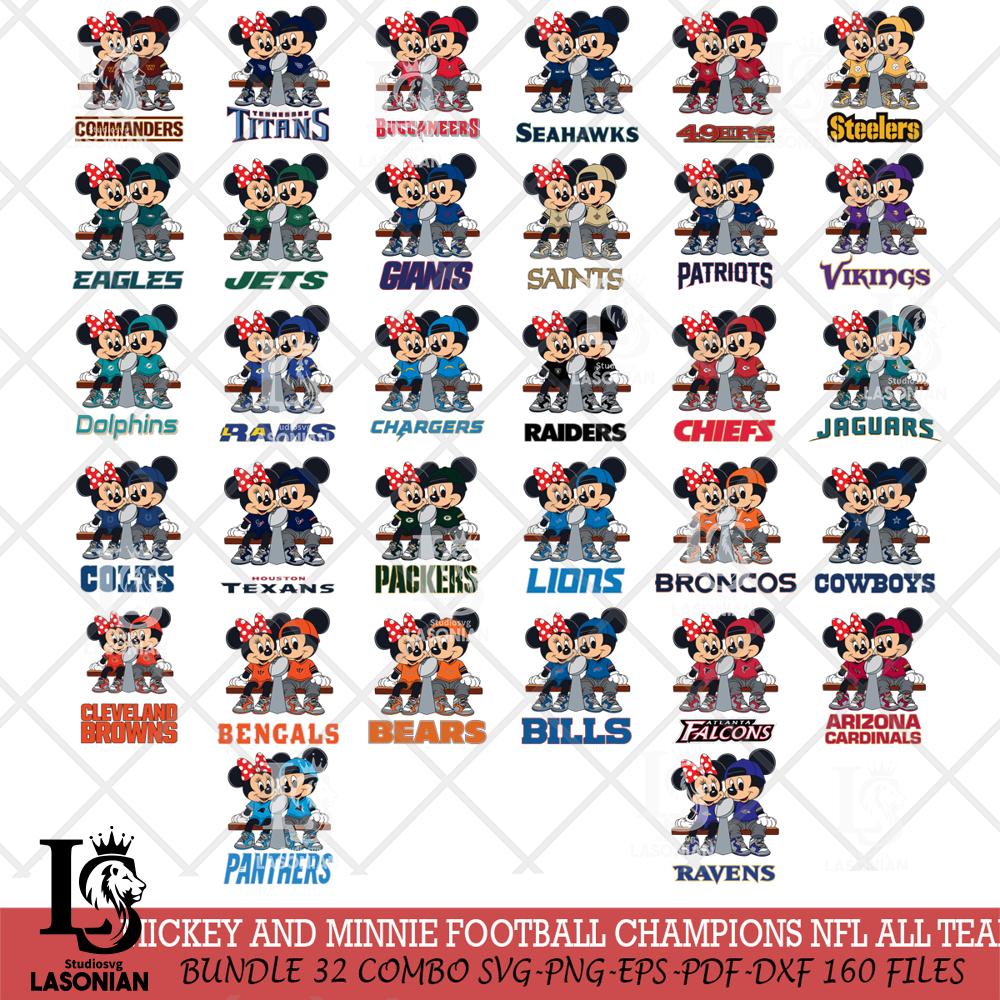 Mickey And Minnie Football Champions NFL – lasoniansvg