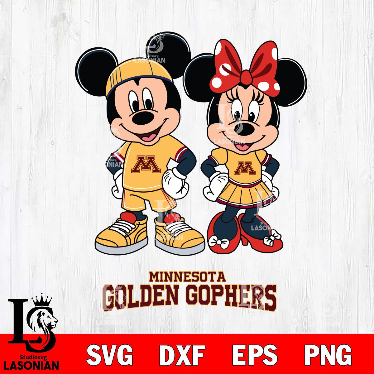 Minnesota Golden Gophers Mickey And Minnie Rugby – lasoniansvg