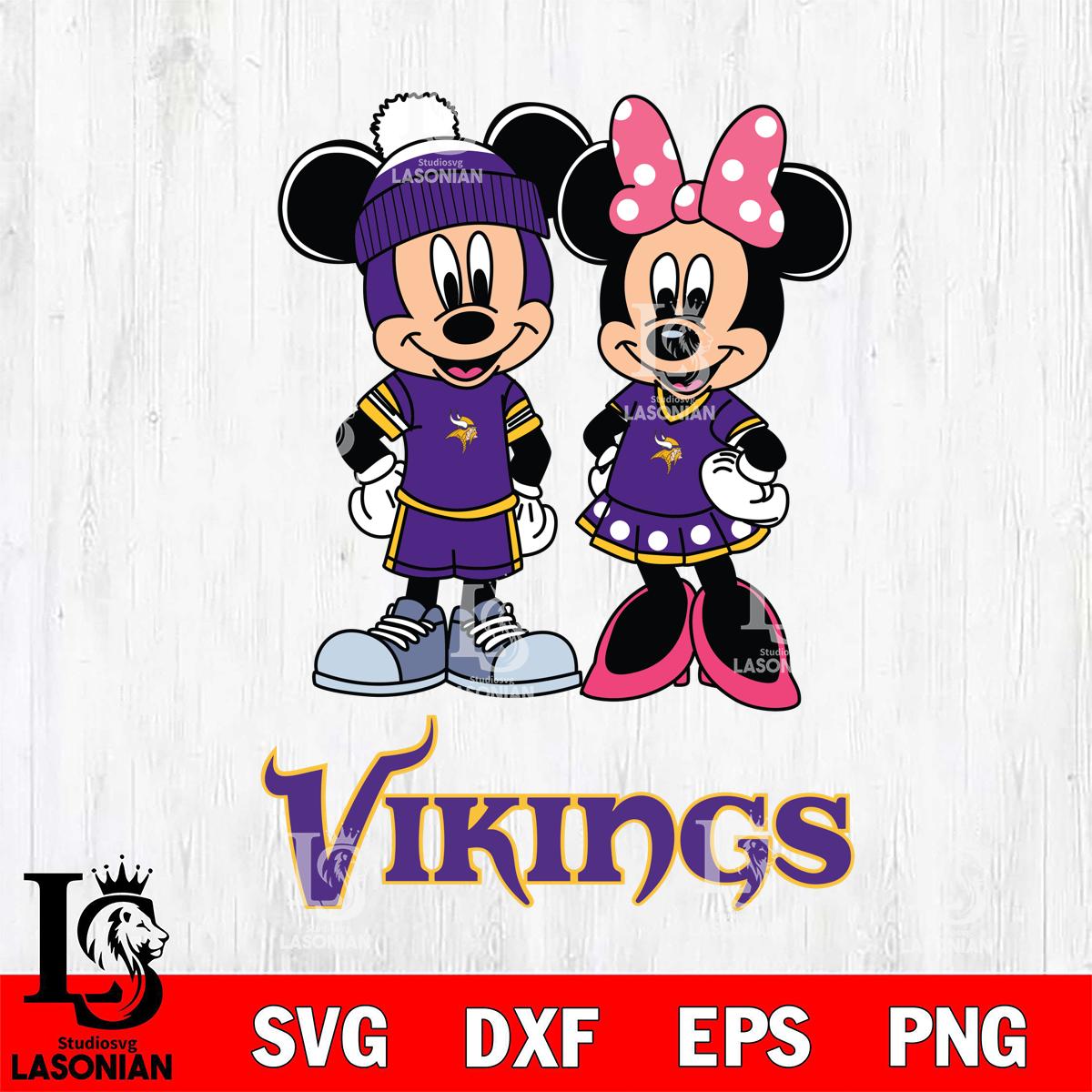 Minnesota Vikings Mickey Minnie Mouse Pink – lasoniansvg