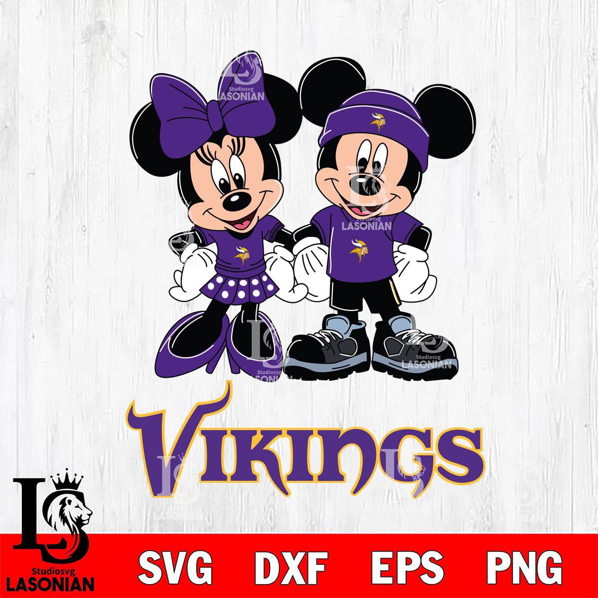 Minnesota Vikings Mickey Minnie Rugby ball – lasoniansvg