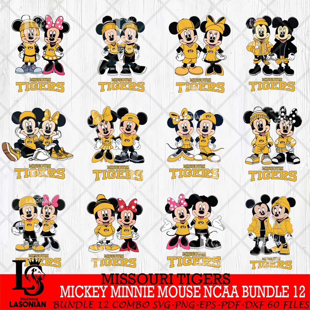 Missouri Tigers Mickey Minnie Mouse NCAA Bundle 12 – lasoniansvg