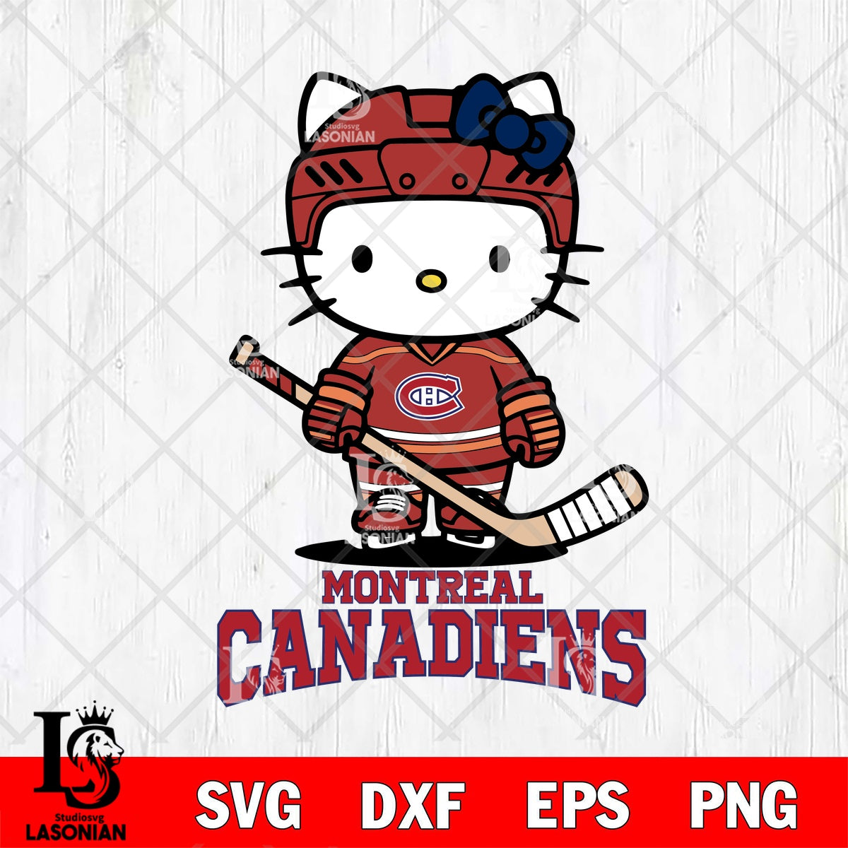 Montreal Canadiens Hello Kitty Hockey Player File cut ,NHL Criucut ...