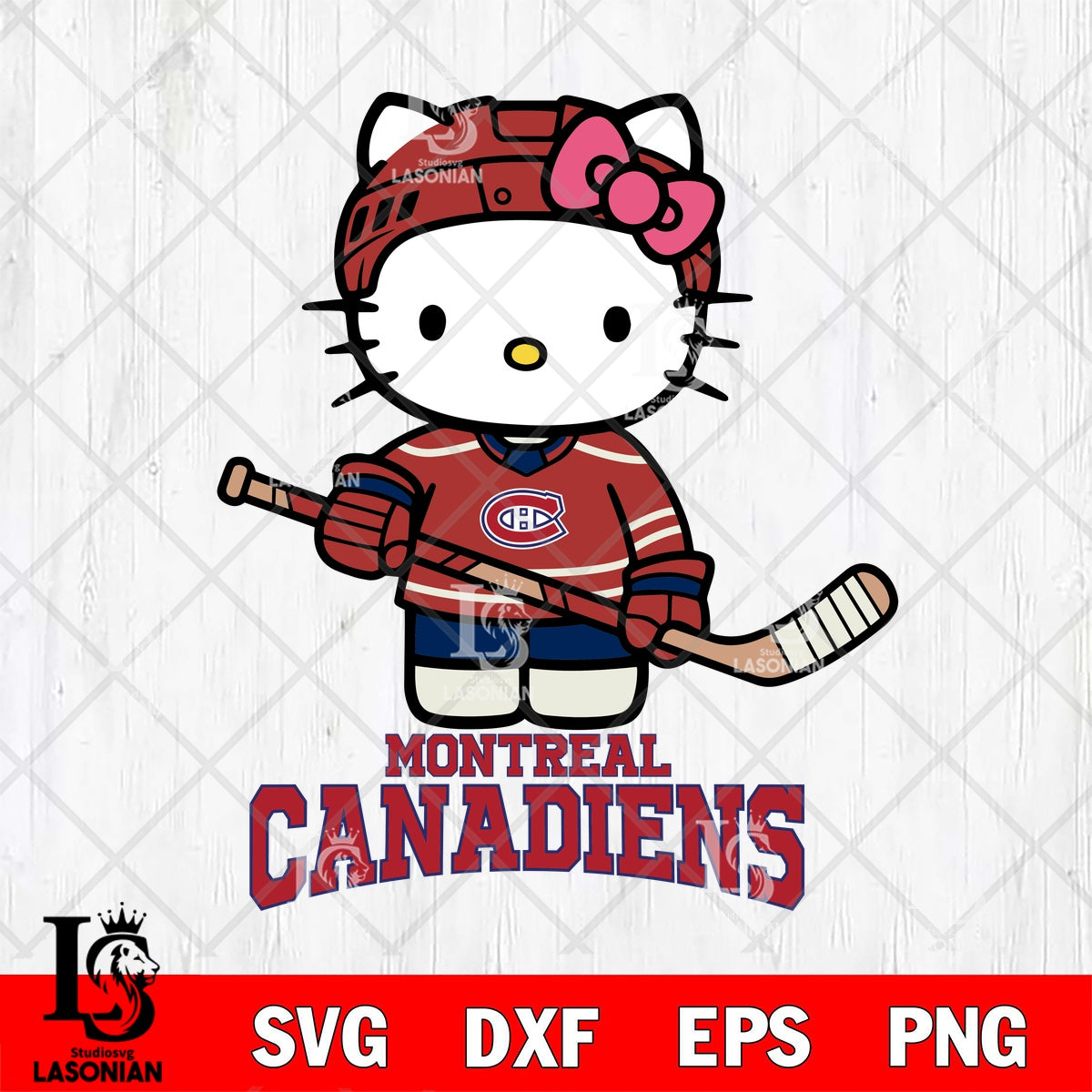 Montreal Canadiens Hello Kitty Hockey Ready File cut ,NHL Criucut ...