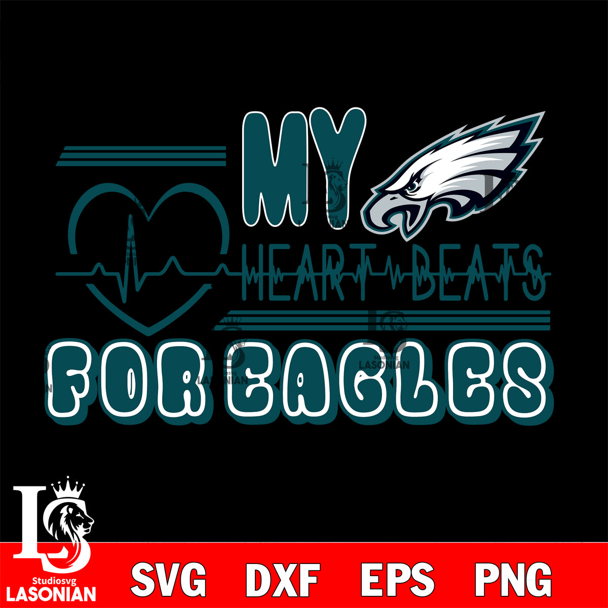 Eagles Heart SVG, Philadelphia Eagles Heart SVG