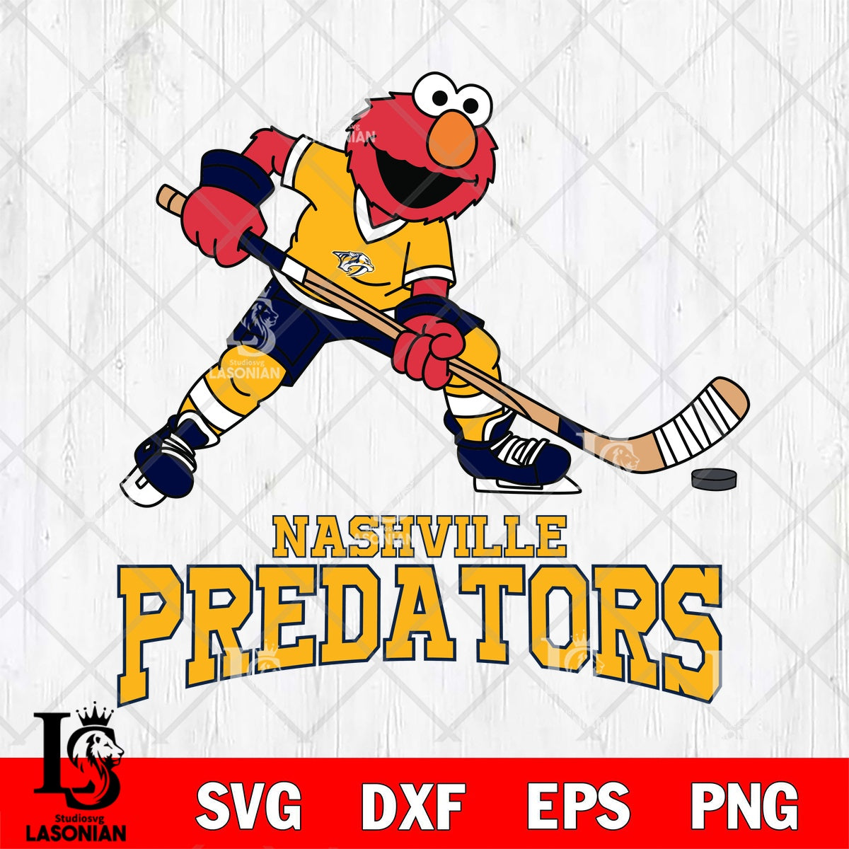 Nashville Predators Elmo Charging Forward File cut ,NHL Criucut ...