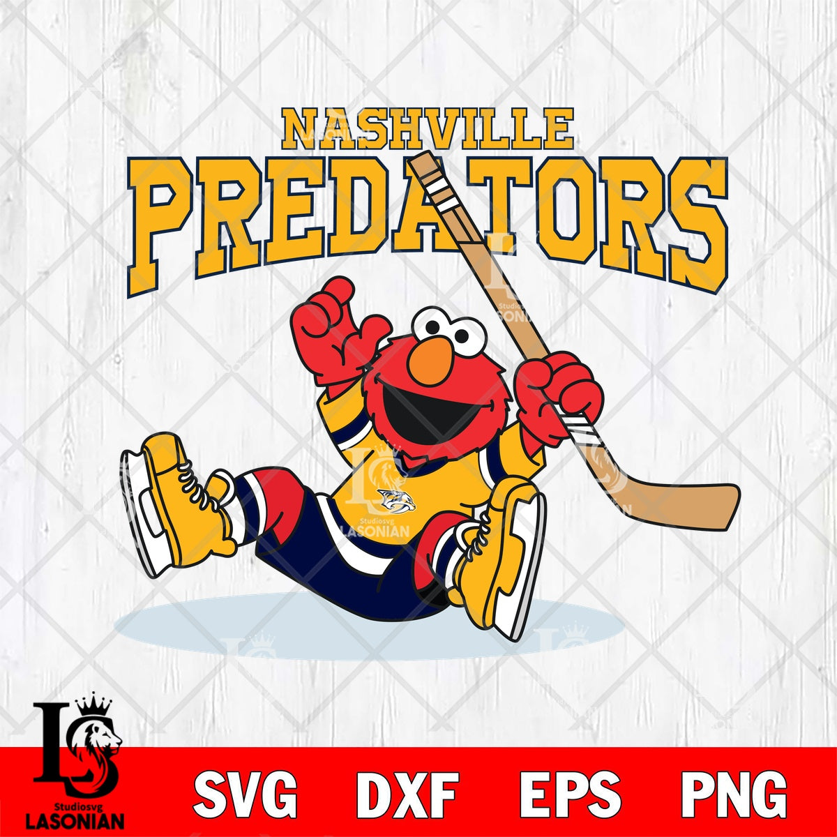 Nashville Predators Elmo Never Gives Up File cut ,NHL Criucut , Digital ...