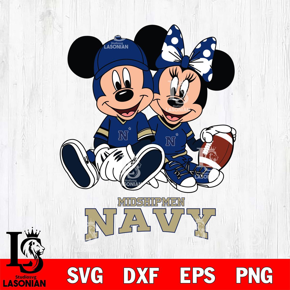 Navy Midshipmen Disney Mickey And Minnie Football – lasoniansvg