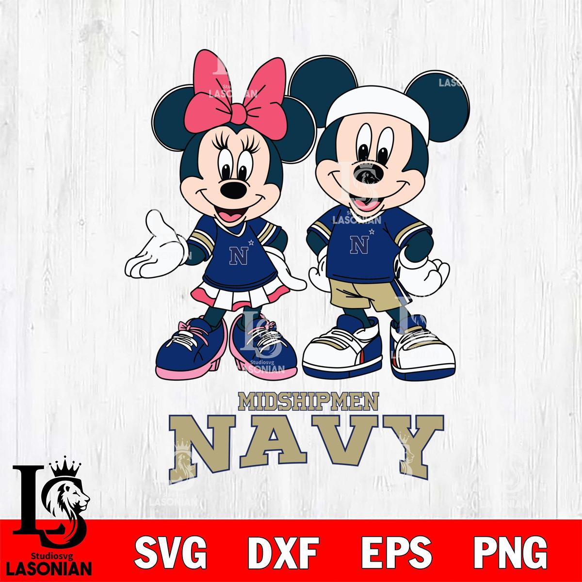 Navy Midshipmen Mickey And Minnie Football – lasoniansvg