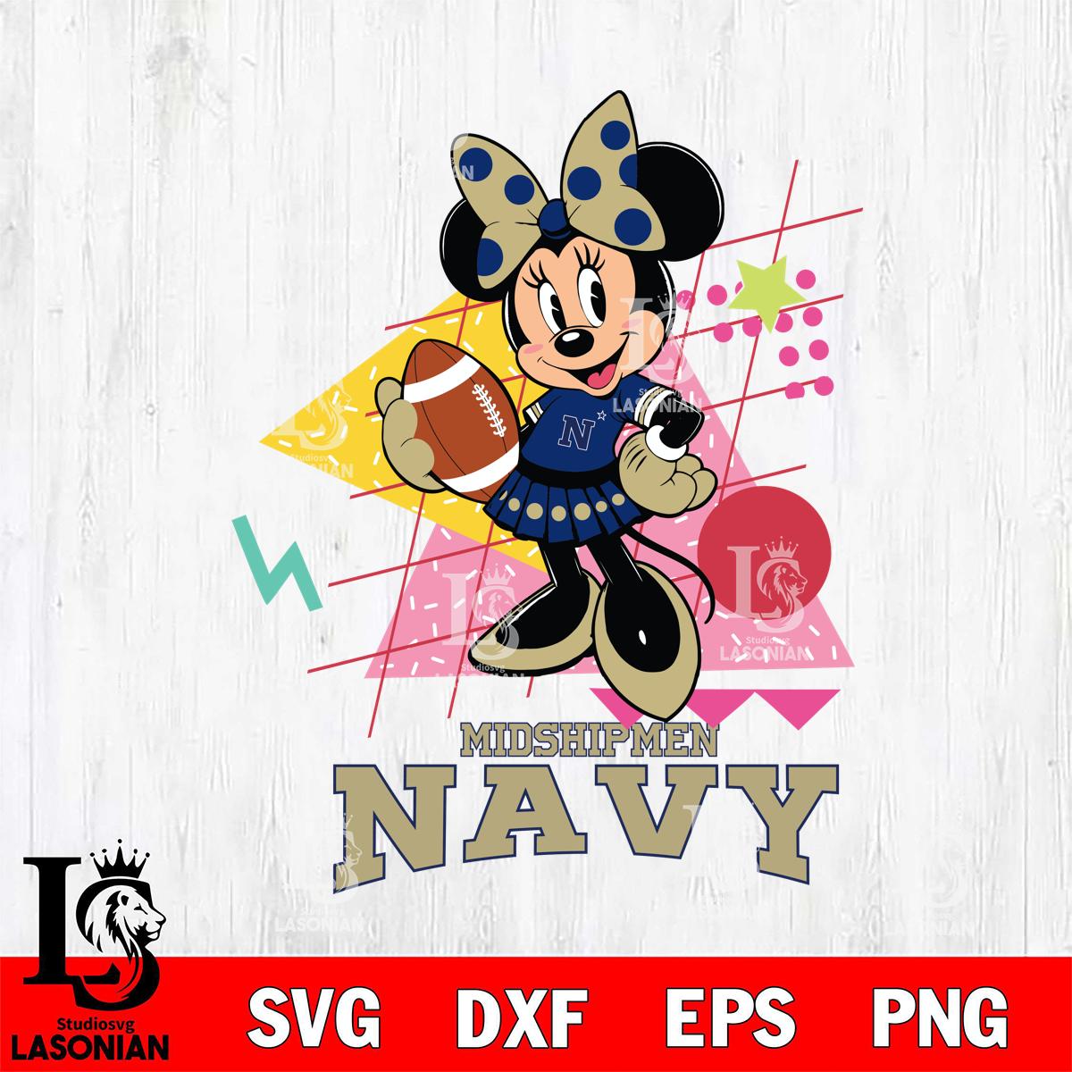 Navy Midshipmen Minnie Mouse Sport – lasoniansvg