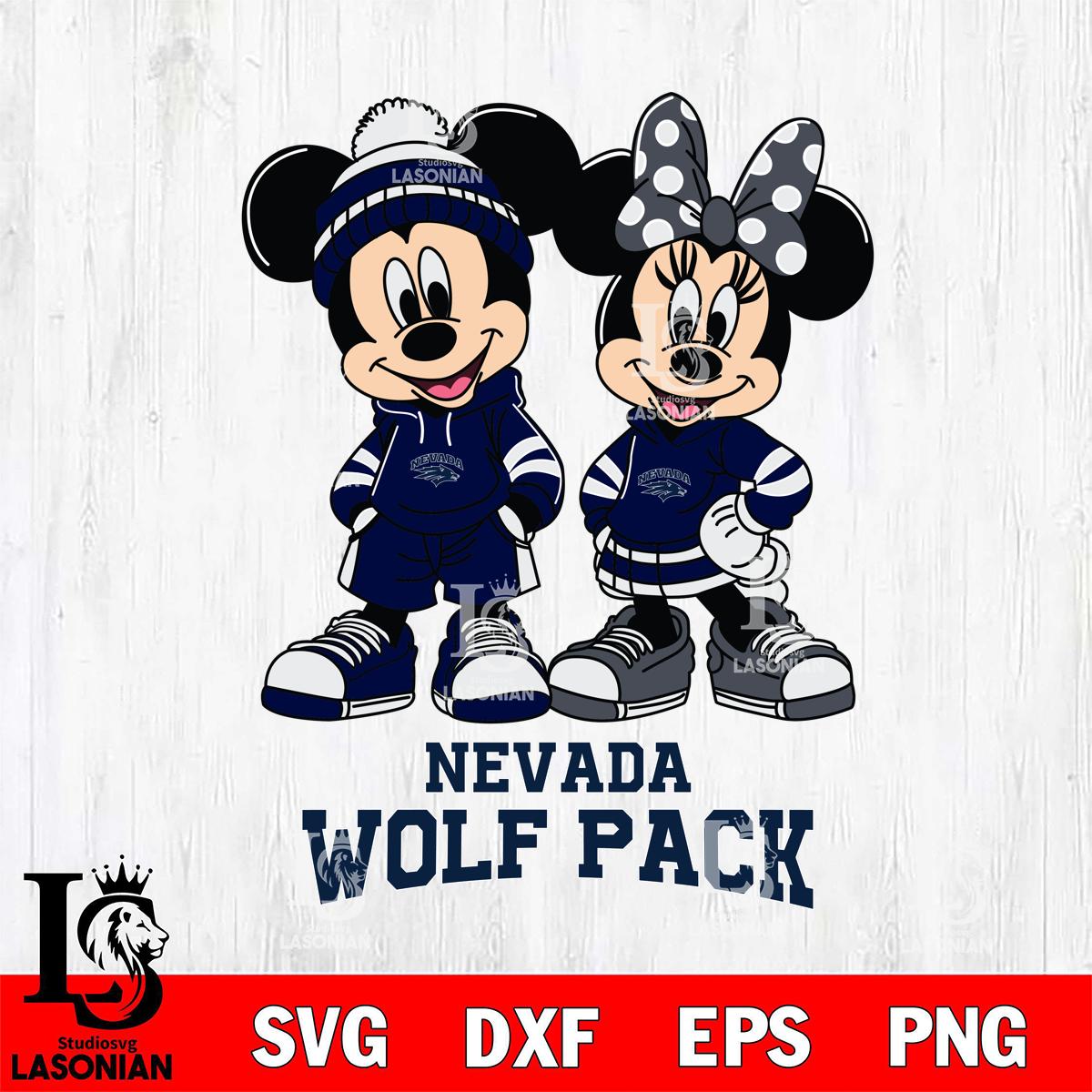 Nevada Wolf Pack Mickey Minnie Rugby Hoodie – lasoniansvg