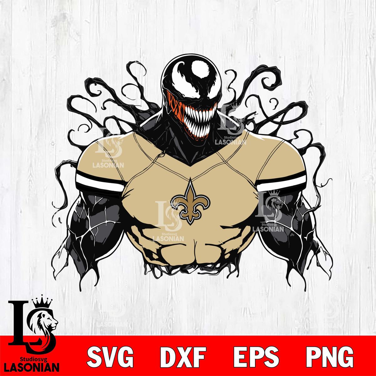 New Orleans Saints Venom Marvel – lasoniansvg