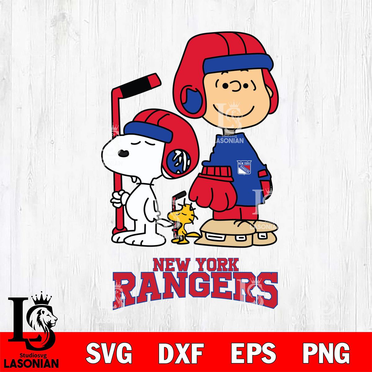 New York Rangers Snoopy and Charlie Brown Hockey – lasoniansvg