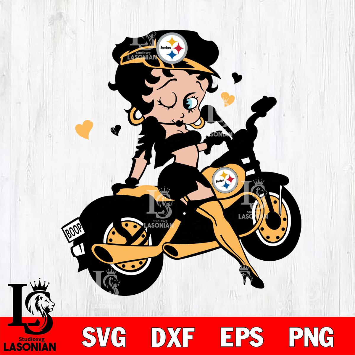 Pittsburgh Steelers Betty Boop And Badass Motor – lasoniansvg