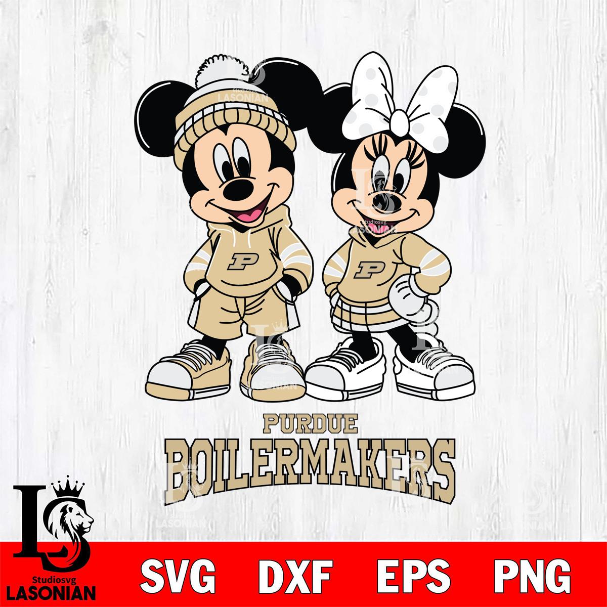 Purdue Boilermakers Mickey Minnie Rugby Hoodie – lasoniansvg